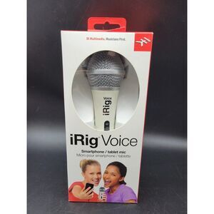 iRig Voice Handeld Portable Karaoke Microphone for Smartphones Tablets in White